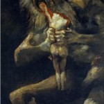 Saturne dévorant un de ses enfants - Fransisco de Goya (1823)